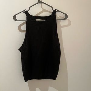 Black knit tank top